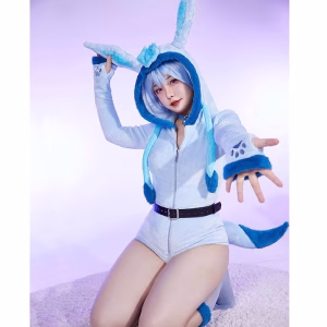 Pokemon Cosplay Glaceon Mujer Talla M - Imagen 4