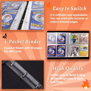 Pokemon Folder 4 Pocket 400 Cartas Charizard - Imagen 4