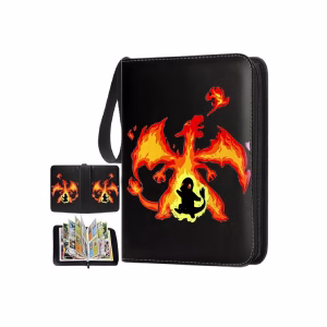 Pokemon Folder 4 Pocket 400 Cartas Charizard Charmander - Imagen 1