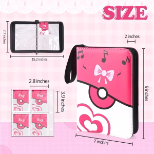 Pokemon Folder 4 Pocket 400 Cartas Pink - Imagen 4
