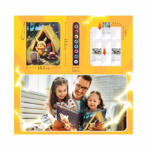 Pokemon Folder 9 Pocket Pikachu X 900 Cartas - Imagen 3