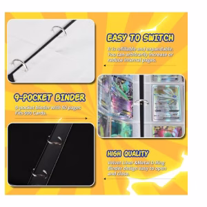 Pokemon Folder 9 Pocket Pikachu X 900 Cartas - Imagen 4