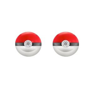 Pokemon Aretes Pokeball Plata Ley 925 - Imagen 2