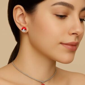 Pokemon Aretes Pokeball Plata Ley 925 - Imagen 3