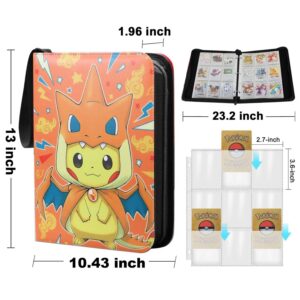 Pokemon Folder 9 Pocket Pikachu Charizard 900 Cartas - Imagen 2