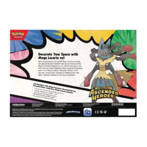 Pokemon TCG Ascended Heroes Mega Lucario Premiun Poster Collection Español - Imagen 6