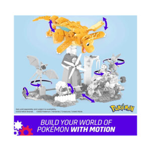 Pokemon Mega Construx Dragonite 388 Piezas Articulable - Imagen 5