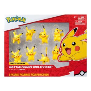 Pokemon Figuras De Batalla Pack De 8 Pikachu Jazwares - Imagen 2