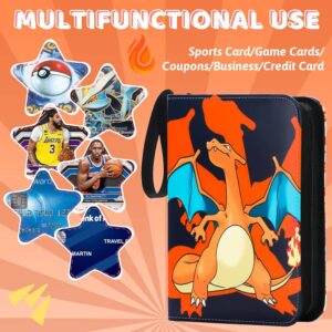 Pokemon Folder 9 Pocket 900 Cartas Charizard Fuego - Imagen 3