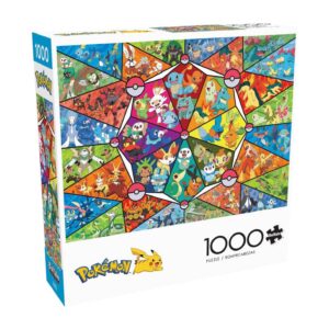 Pokemon Rompecabeza 1000 Piezas Vitrales Para Principiantes - Imagen 1