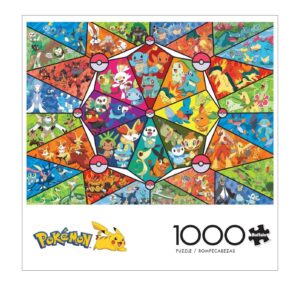 Pokemon Rompecabeza 1000 Piezas Vitrales Para Principiantes - Imagen 2