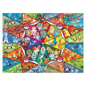 Pokemon Rompecabeza 1000 Piezas Vitrales Para Principiantes - Imagen 3