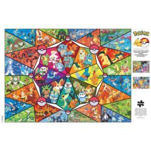Pokemon Rompecabeza 1000 Piezas Vitrales Para Principiantes - Imagen 4