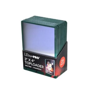 Pokemon Ultra Pro Toploader Green Border - Imagen 1