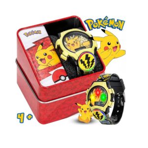 Pokemon Reloj Digital Niños Pikachu Yellow & Black Japon - Imagen 1
