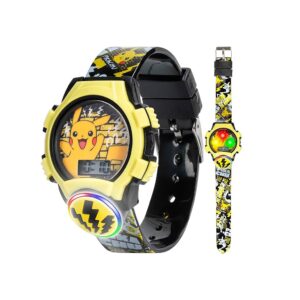 Pokemon Reloj Digital Niños Pikachu Yellow & Black Japon - Imagen 2