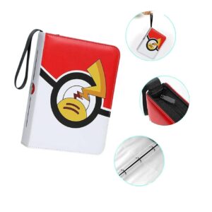 Pokemon Folder 4 Pocket Pikachu Pokeball 400 Cartas - Imagen 2