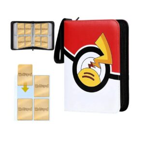 Pokemon Folder 4 Pocket Pikachu Pokeball 400 Cartas - Imagen 3