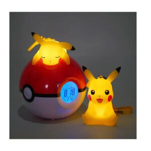 Pokemon Pikachu Pokeball Con Lampara y Reloj Despertador - Imagen 3