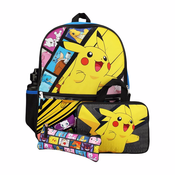 POKEMON MOCHILA PIKACHU MOCHILA SET