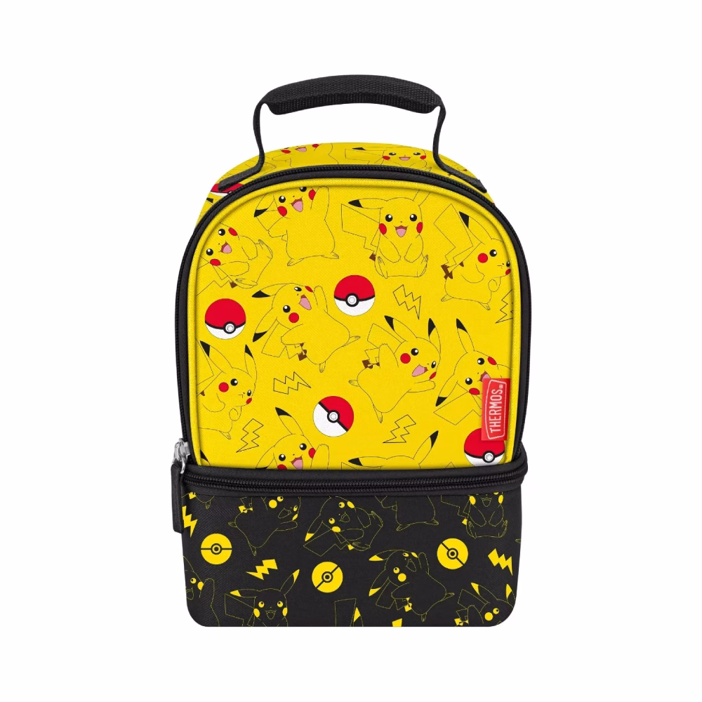 Lonchera Doble Compartimento Pokemon Thermos Pikachu para Niños