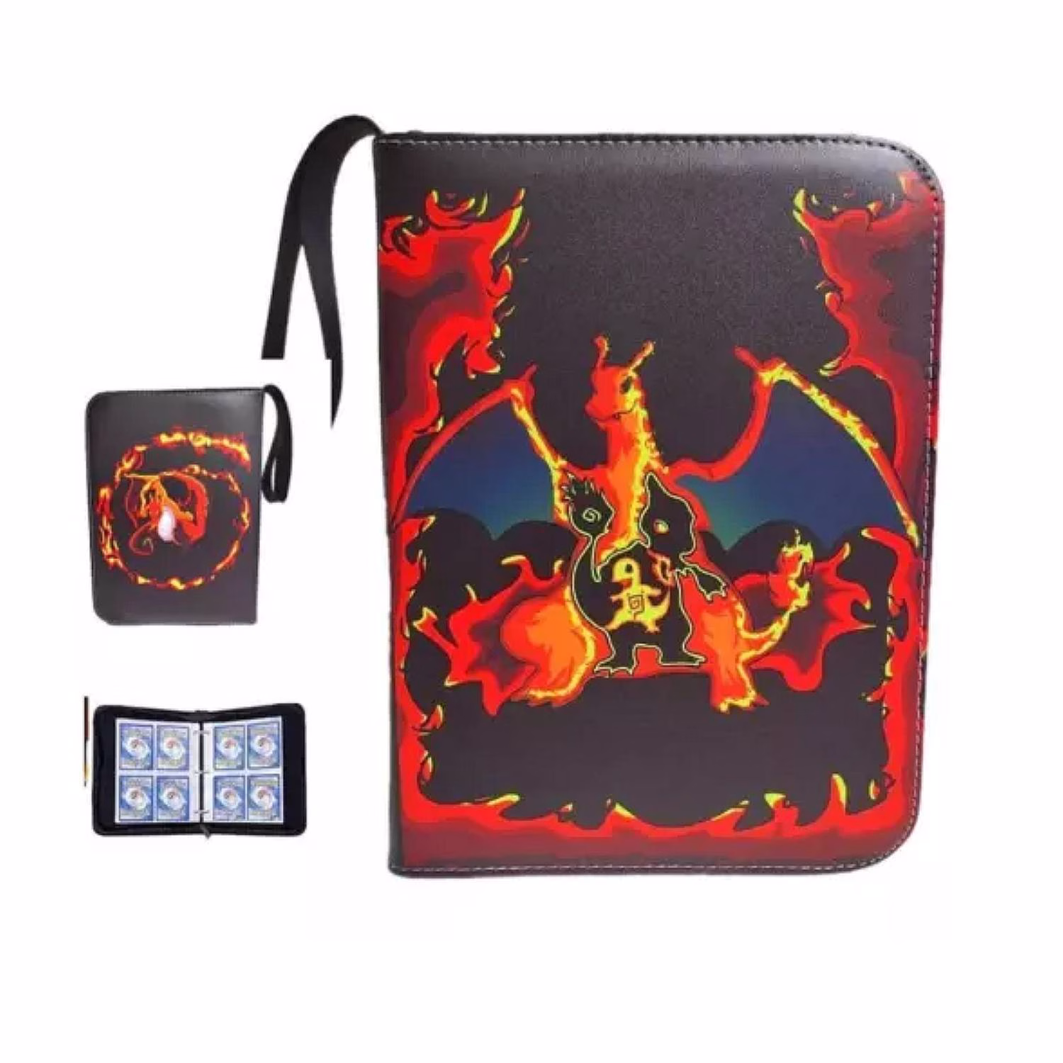 Pokemon Folder 4 Pocket 400 Cartas Charizard Charmander Charmeleon
