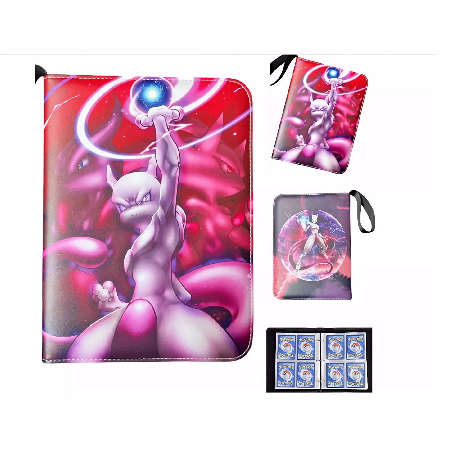 Pokemon Folder 4 Pocket 400 Cartas Mewtwo