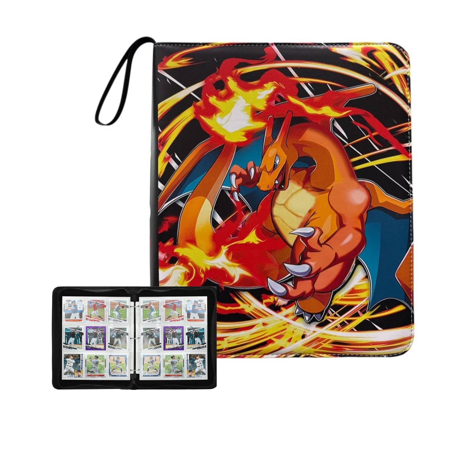 Pokemon Folder 9 Pocket 900 Cartas Charizard Fuego