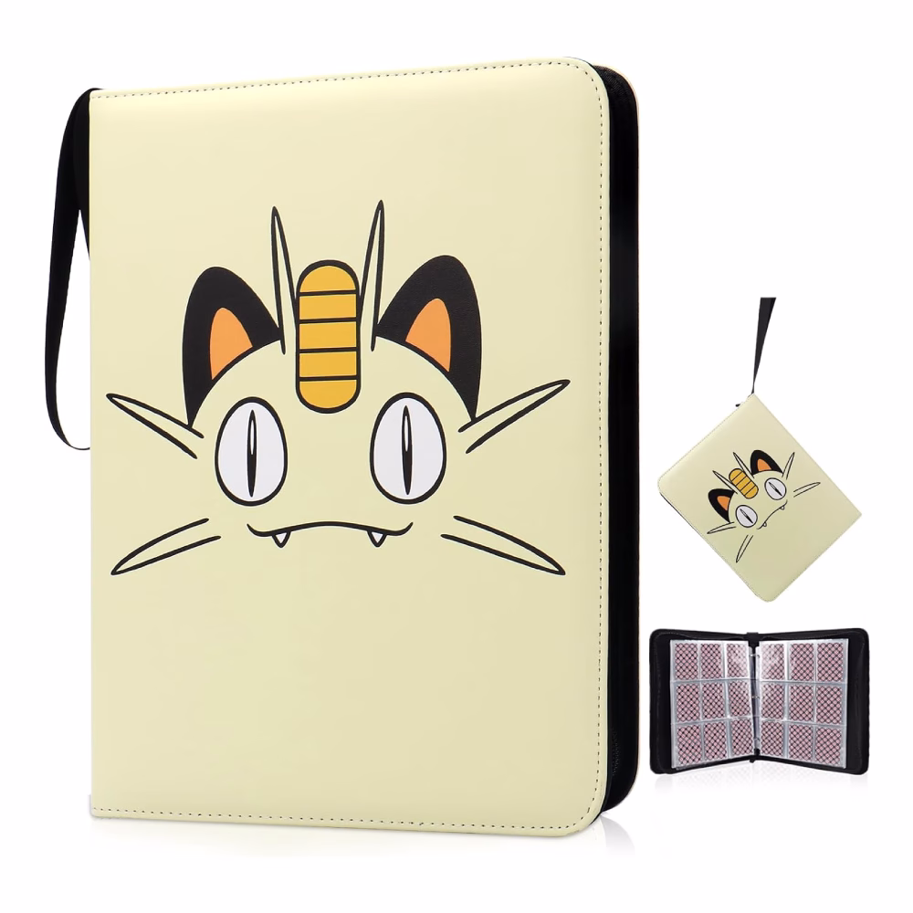 Pokemon Foler 9 Pocket Meowth 900 Cartas