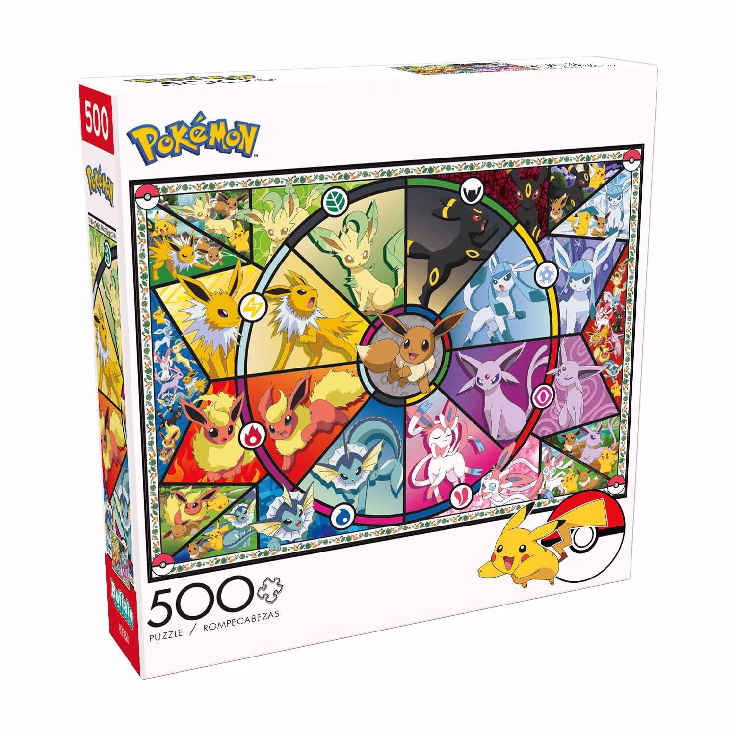 Pokemon Rompecabeza Vitrales De Evee 500 Piezas