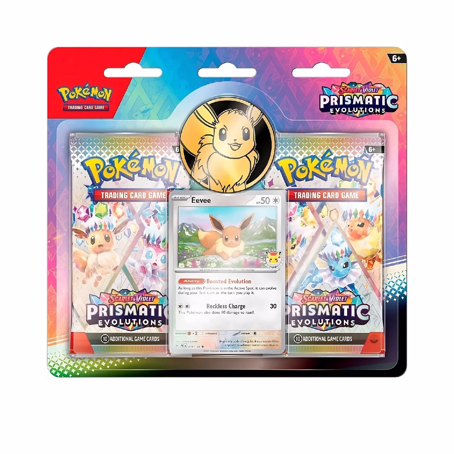 Pokemon TCG Prismatic Evolutions 3 Pack Blister Ingles
