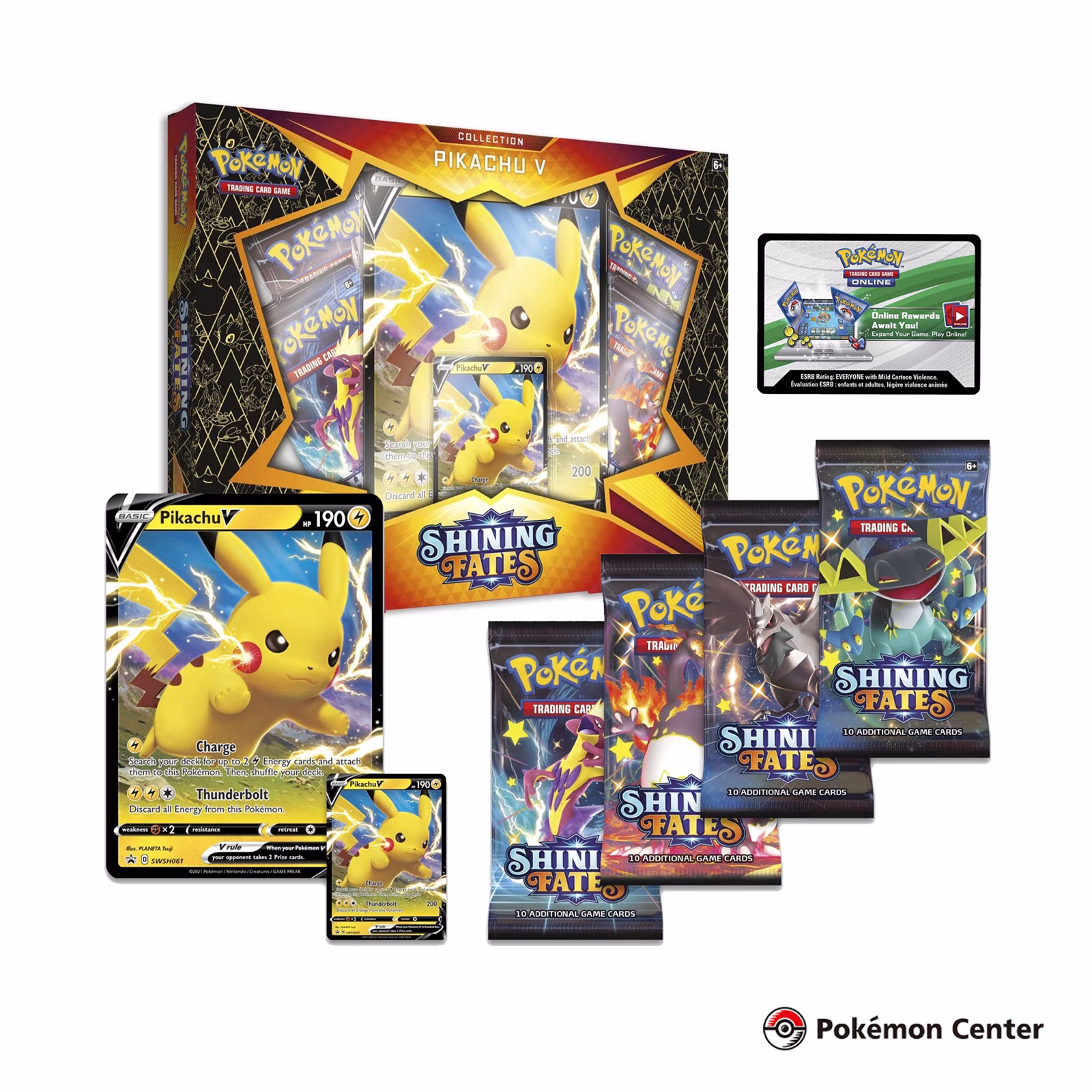 Pokemon TCG Shining Fates Collection Pikachu V Box Ingles
