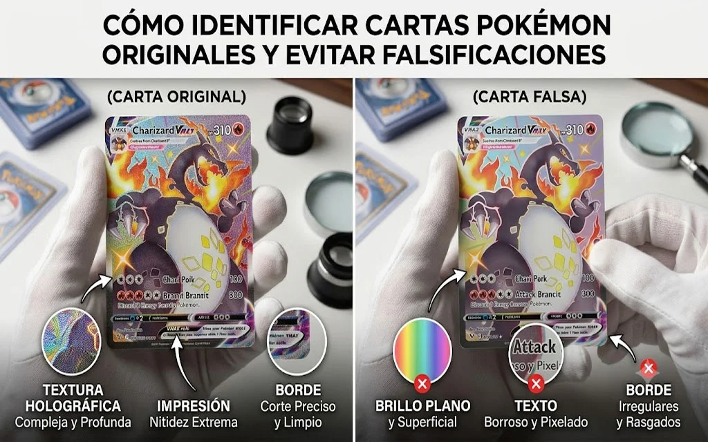 Carta Pokémon Original vs Carta Pokémon Fals