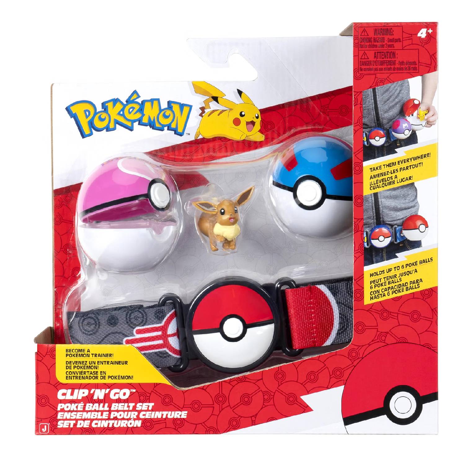 Pokemon Clip N Go Poke Ball Belt Eevee Cinturon 1 Pokemon Clip N Go Poke Ball Belt Eevee Cinturon - Imagen 1