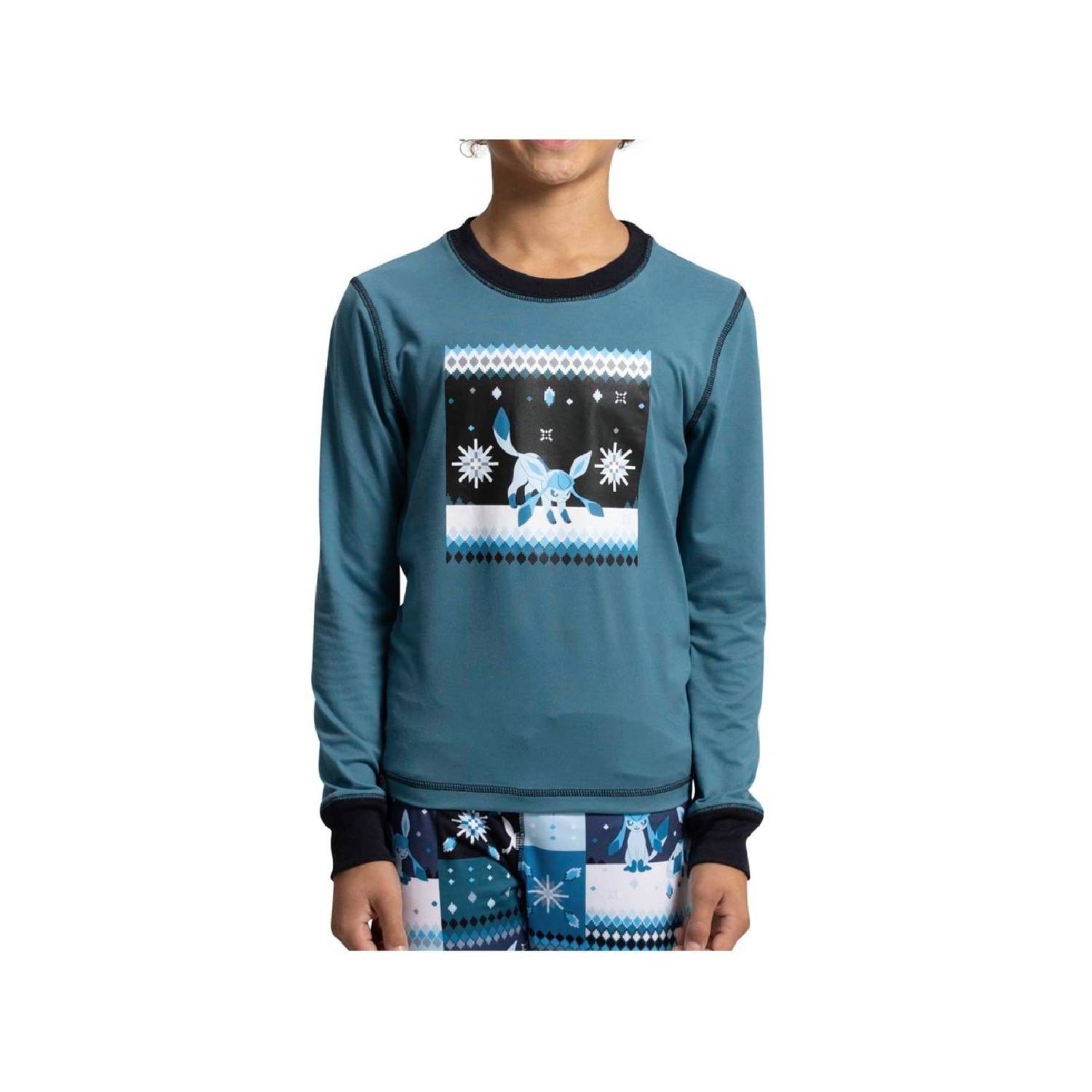 Camiseta De Manga Larga Azul Glaceon Niño - Okami Dex